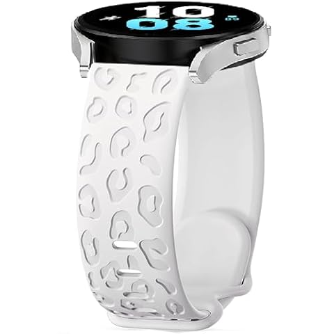 Pasek Silikon do Garmin Vivoactive 6/5/3, 20mm Leopard Sport Paski Bransoletka Pasek do Zegarka do Garmin Vivomove 3/Sport/Style/Luxe/Trend/HR,D2 Air X10/Bounce 2