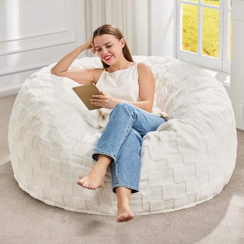 Image of Hobestluk Adults Bean Bag Chair 4FT Big BeanBag Chair Extra Large Oversized