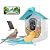 Bird Feeder with Camera, Smart Bird Feeder Camera with AI Identify Instant Notifications, FHD Live View,Birds Watching Camera with Solar Panel in Backyard, Ideal Gift for Family and Birds Lover,Blue