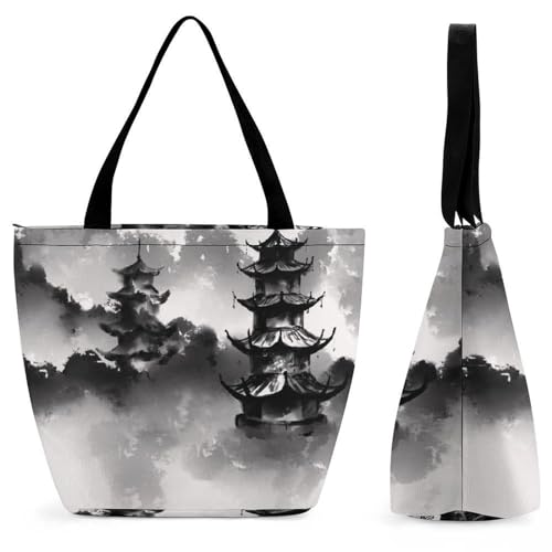 Sac à main peinture à l'encre aux finitions soignées pour femme