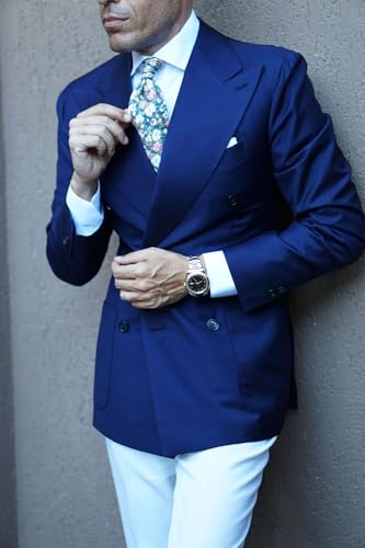 Image of OTAA Floral Necktie Casual Ties for Men - Perfect Neck Tie for Groomsmen Wedding Ties or Formal Occasions