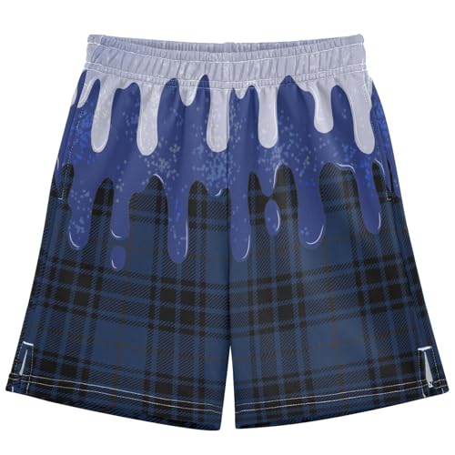 Boys Athletic Shorts Printed Kids Hiking Basketball Gym Shorts with Pocket for Outdoor Activity Sport 7-15Y