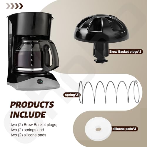 Image of 2 Pack Coffee Maker Brew Basket Water Stop Valve Kit for Mr. Coffee Black and Decker Hamilton Coffee Maker Parts 990117900 990237500 Coffee Maker Parts for 49976 49954 49947 49966 49957 49958 | for Mr. Coffee Black and Decker Hamilton Coffee Maker Parts 990117900 990237500 for 49976 49954 49947 49966 49957 49958