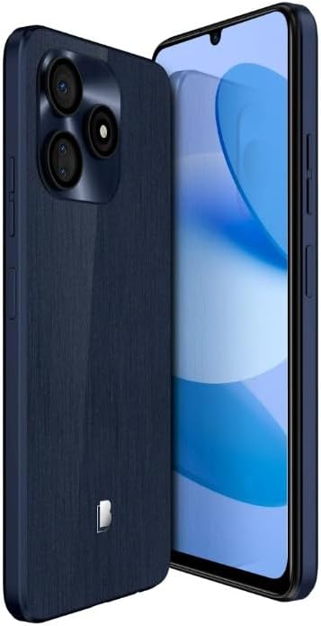 BLU G64L smartphone showing its triple camera system on the back