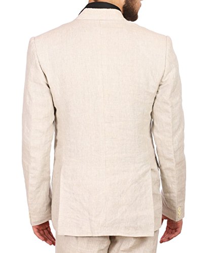 Wintage Men's 100% Linen Notch Lapel All Year Natural Color Blazer #TOP2