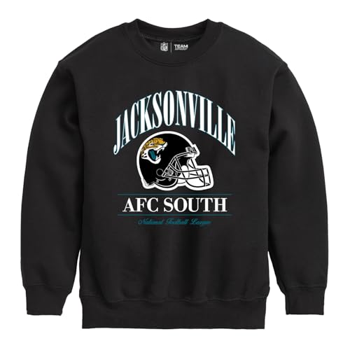 Junk Food NFL - Jacksonville Jaguars - NFL Prep - Officially Licensed Youth Pullover Fleece Crew Neck for Boys and Girls Black