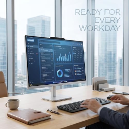 Image of Lenovo All-in-One Desktop Computer, AIO 24 with Intel Core i3-N305, 8GB RAM, 512GB SSD, Office 365 for the Web, for Home Daily use and Remote Work, Video Streaming & Photo Editing, Windows 11 Home