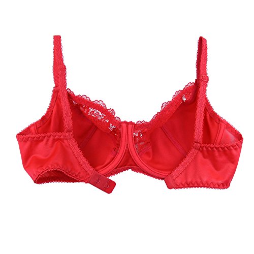 Image of Minimizer Bra with Underwire, Unlined Lace, Full Coverage