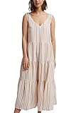 esprit leinenrock Fit und Flare ESPRIT Damen 051EE1E346 Kleid, White 3 (102), 40