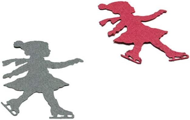 Briartw Skating Girl Cutting Dies for Cards Making,DIY Scrapbook Decoration Gift Card Cardstock Crafts Stencil