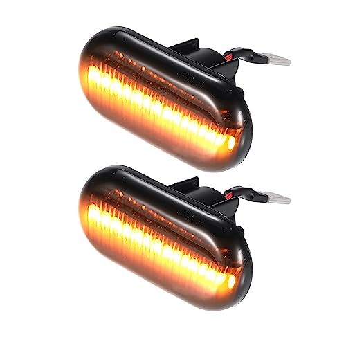 X AUTOHAUX Black Lens LED Amber Light Side Marker Turn Signal Lamp for Smart Fortwo (453) 2014-2019 NO.A4539063800 1 Pair