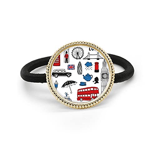 Tocado de pelo Big Ben en metal plateado con motivos de Londres