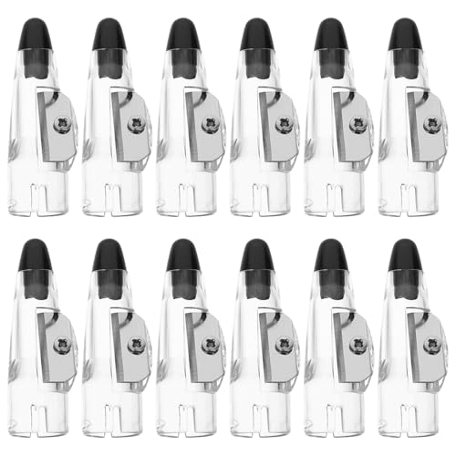 Sacapuntas manuales para delineadores: kit compacto transparente de 30 piezas para tu maquillaje