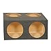 QPower Quad Easy Set 4 Hole 12 Inch Sealed Divided Speaker Box Subwoofer Enclosure MDF Construction Carpeted Car Audio Universal Fit