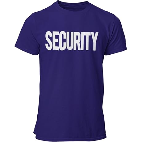 Maximum Security: Front and Back Print Bouncer Uniform T-Shirt