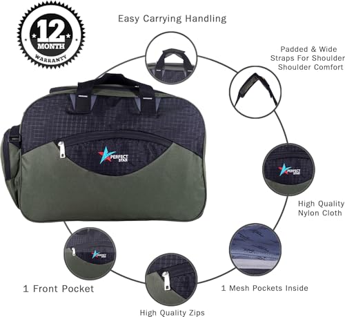 Image of 65L Duffle Bags for travellings | Lightweight Polyester air Bag for travellin Travel Bag for man | Hand Carry Bag for Women Travel trollybag for WeekendTrip(15 x 12 x 15 inch) Luggage Bags for Women