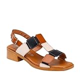 Jordana Shoes 4774 Sandalia Piel con TACÓN BAJO Mujer Cuero 37