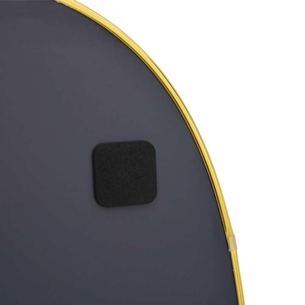 Espejo de pared dorado de 60 x 40 cm, espejo de baño rectangular, marco de PVC duradero, reflectante, fácil de montar, para dormitorio, pasillo, sala de estar