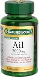 NATURE'S BOUNTY Garlic, 2000 mg, Herbal Medicine, Helps Reduce Elevated Blood Lipid Levels In Adults, 142 g