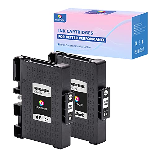 NEXTPAGE SG400 Sublimation Ink Black Compatible with Sawgrass Virtuoso SG400 SG800 Ricoh Aifcio SG3100 SG3110 SG71000 Sawgrass Sublimation Printer Transfer DYE Ink Cartridges