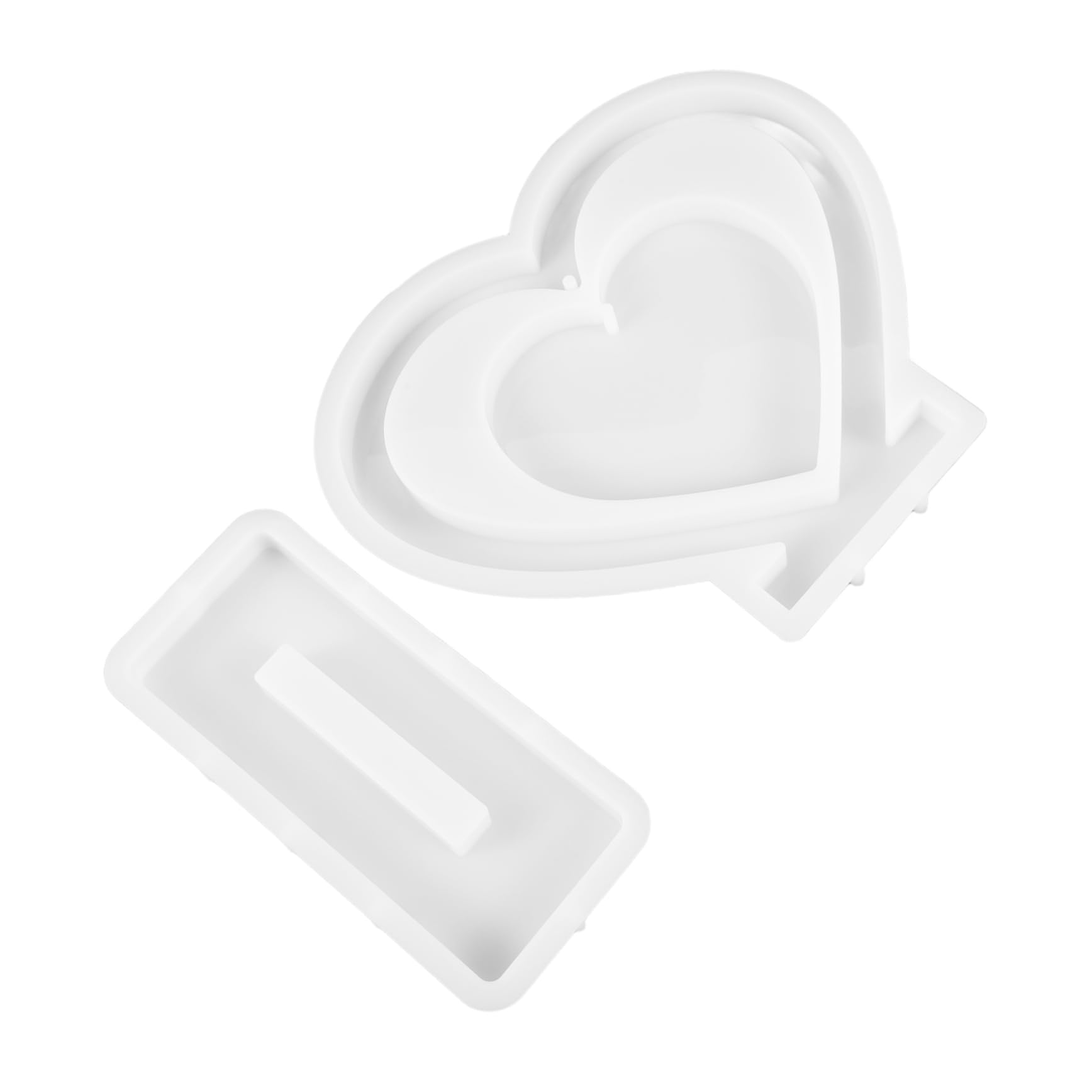 ERINGOGO DIY Silicone Photo Frame Mould Resin Casting Heart Shaped Molds for Crafts