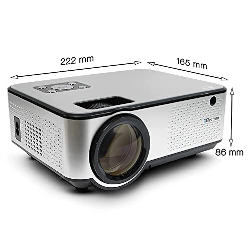 Image of XElectron C9 Smart Android Real HD 720p (1080p Support) | 3800 Lumen (380 ANSI) with 180 inch Large Display LED Projector | VGA, AV, HDMI, USB, Audio Out, WiFi | Android 6, Quad-Core, Bluetooth