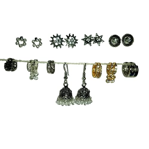 Mithra fashion kids earrings for girls small combo (pack of 22)