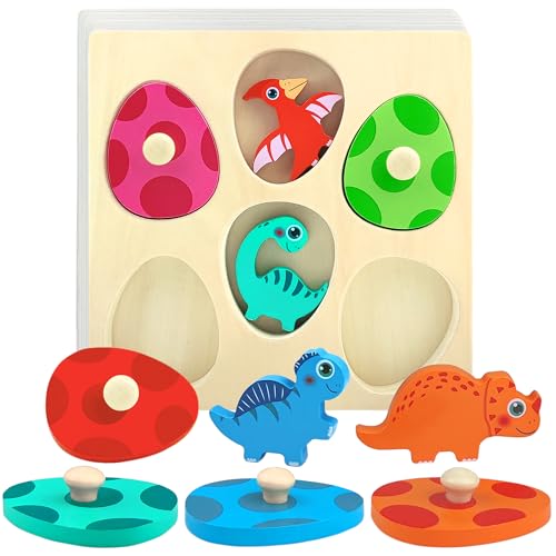 VingaHouse Montessori Spielzeug,3D Kinder Holzpuzzle Dino Eier Holzspielzeug, Holzpuzzle ab 1 Jahr Greifpuzzle Motorikspielzeug Sortierspiel Geburztag Ostern Geschenk für Mädchen Jungen Kinder VingaHouse Montessori Spielzeug,3D Kinder Holzpuzzle Dino Eier Holzspielzeug, Holzpuzzle ab 1 Jahr Greifpuzzle Motorikspielzeug Sortierspiel Geburztag Ostern Geschenk für Mädchen Jungen Kinder