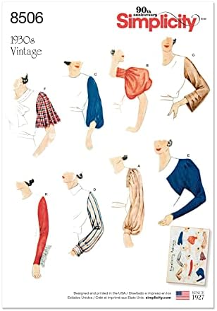 Simplicity Creative Patterns Sleeves for Tops, Vest, Jackets, Coats, A (10-12-14-16-18-20-22)