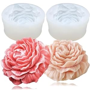 Fcsnjh 2 Stück Rosen Kerzen Silikonformen