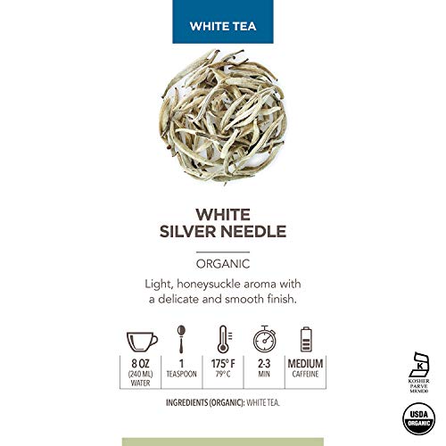 Teabloom Organic White Silver Needle Loose Leaf Tea, Rare Usda Organic White Tea With Delicate Honeysuckle Notes thumb #2