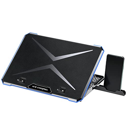 ICE COOREL Laptop Cooling Pad with 6 Cooling Fans, Gaming Laptop Fan Cooling Pad for 15-17.3 Inch, Laptop Cooler Stand with 9 Height Adjustable, Notebook Cooler Pad for Lap (2023 Upgrade-No Lights) ICE COOREL Laptop Cooling Pad with 6 Cooling Fans, Gaming Laptop Fan Cooling Pad for 15-17.3 Inch, Laptop Cooler Stand with 9 Height Adjustable, Notebook Cooler Pad for Lap (2023 Upgrade-No Lights)