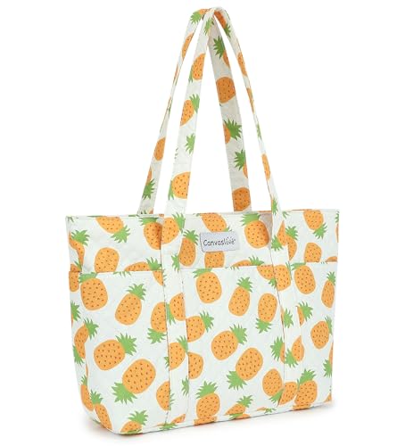 Canvaslove Women's Tote Bag With Laptop Compartment For Laptop Computer Up to 15.6 inch,Handbag for Shopping,Work and Travel