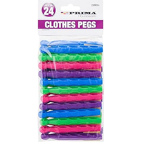 Elpine Non Rusting Strong 24 Plastic Dolly Cloths Pegs Washing Line Laundry Durable Peg Cover