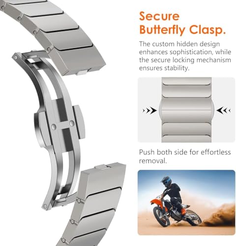 Image of Zitel Stainless Steel No Gap Metal Band Compatible with Samsung Galaxy Watch Ultra 47mm 2025 /2024