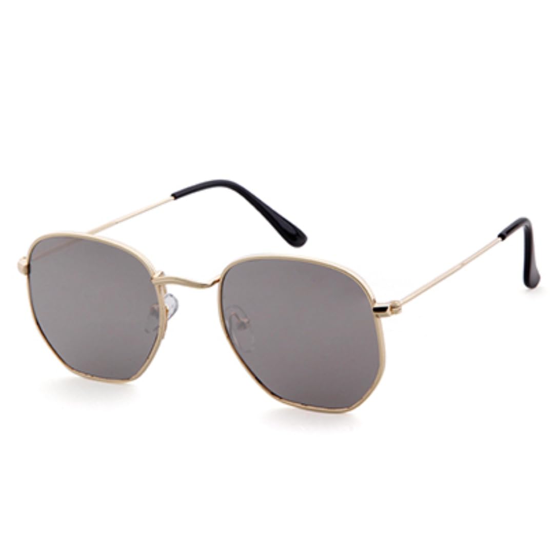 Occhiali da sole da donna e da uomo con montatura in metallo anti UV