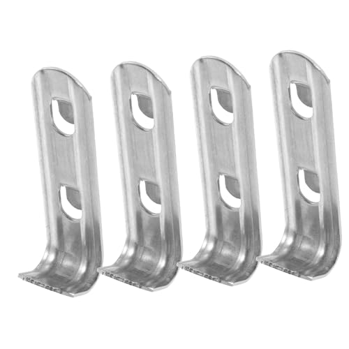Uonlytech Clip Per Ripiano Frigorifero e Congelatore in Acciaio Inox 4 Pezzi, Morsetto Di Supporto Resistente e Liscio Per Accessori Frigorifero, Per Sostituzione Ripiani Usurati e Uso Duraturo