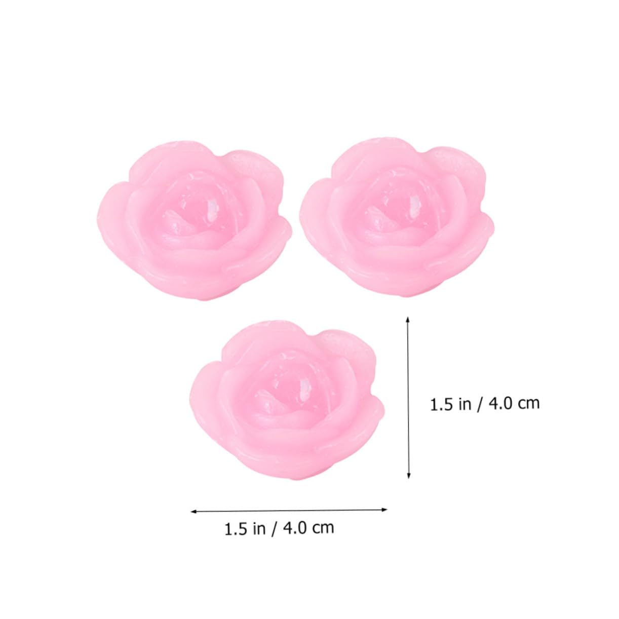 Cabilock 5pcs Rose Floating Candles for Romantic Decor Unscented Water-Activated Flower Candles for Weddings Pool Bathtub and Special Occasions