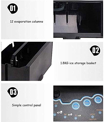 Fabricadora de hielo 2 en 1 para mesa 55 lbs/24h miniatura 6
