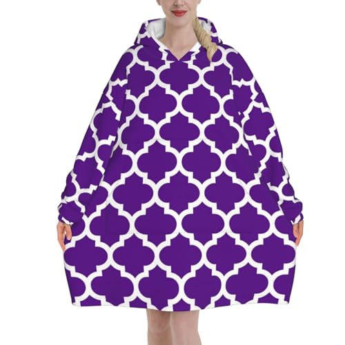 Sweat couverture flanelle haut de gamme au motif trèfle marocain