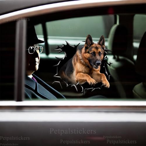 Image of Vinyl Dog Stickers - Car Decals for Women & Dog Lovers (GSD Mom)