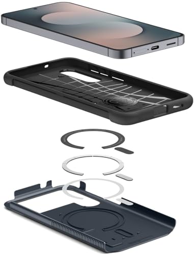 Image of Spigen Slim Armor MagFit | Samsung Galaxy S25 FE Case [Air Cushion Protection] [Magsafe] Galaxy S25 FE Back Cover | TPU+PC - Metal Slate