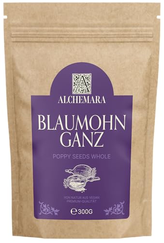 Semillas de Amapola Secas Alchemara (300g) – Semillas Amapola – Especias Suavemente Secadas Ideales para Cocinar – Especias Aromáticas