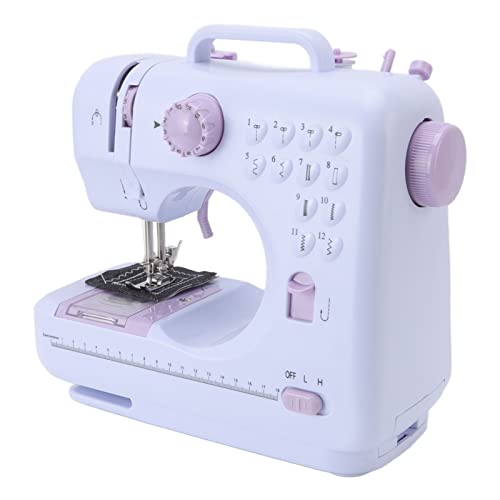 XJCX Mini Máquina de Coser, Kit de Máquina de Coser Eléctrica Portátil, Máquinas de Bordar para Niños Principiantes, Niñas Y Adultos, Fácil de Usar Y Puntada Rápida para Ropa Telas(EU) Cover
