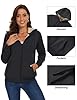 TACVASEN Womens Fluffer Hoodies Winter Workout Lightweight Pullover with Pockets Warm Fleece Lined Sweatshirt Coats Black,M #4