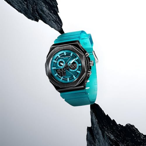 Image of Carlington Velocity Series Analog-Digital Sports Watches for Men and Boys with Alarm, Stopwatch, Backlit Display, Dualtime, Silicone Rubber Strap, Water & Shock Resiatant - CT 8102
