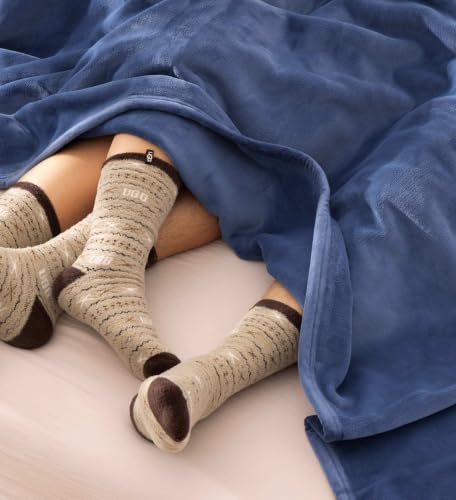 UGG Coco Queen Bed Blanket, Fleece Blanket, 90" x 92", Blue (Dart) - image 9