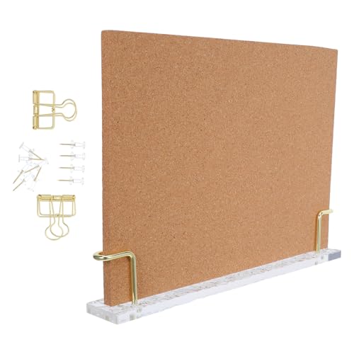 Tableau en liège WOONEKY compact avec support en acrylique transparent et 10 punaises