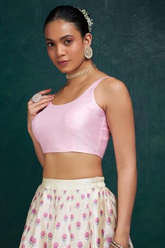 Image of Soch Womens Taffeta Solid Sleeveless Padded Blouse