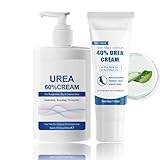 60% Urea Cream und 40% Fußcreme für Füße und Hände - Reparaturcreme für rissige Fersen und trockene Haut - Hornhautentferner Fußcreme - Maximaler Stärke Anti Hornhaut Creme (50g+200ml)